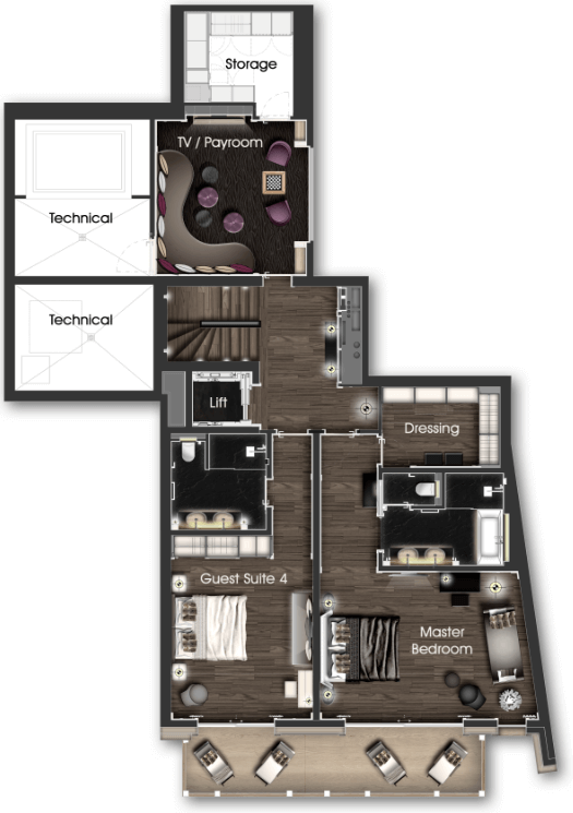 Chalet Aconcagua Zermatt Floor Plan 2